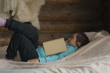 little girl and book