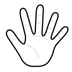 Obraz premium 手 手のひら モノクロ