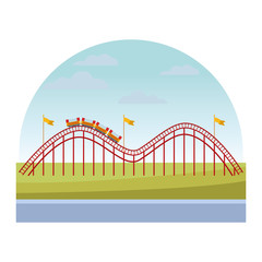 roller coaster in the morning