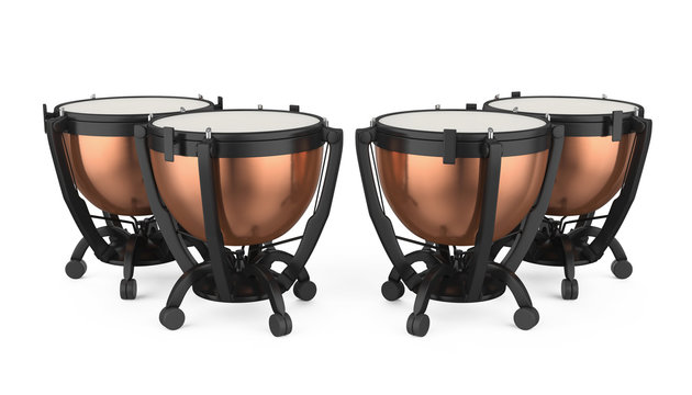 Timpani Musical Instrument Isolated