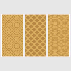 hree islamic flat pattern vector