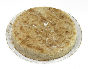 Bowl of Buckwheat Porridge Isolated on White Background. Cooked Pseudocereal Buck Wheat with Clipping Path