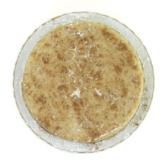 Bowl of Buckwheat Porridge Isolated on White Background. Cooked Pseudocereal Buck Wheat with Clipping Path