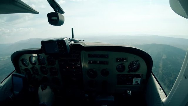 Person POV flying with airplane 4K
