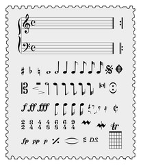 Love Music Postage Stamp