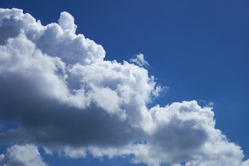 Naklejka na ściany i meble background white clouds on blue sky