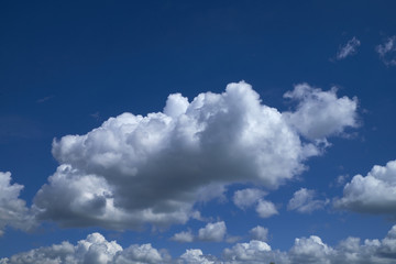 background white clouds on blue sky