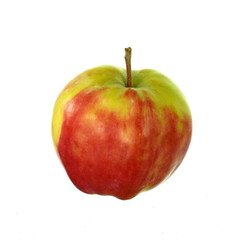 Beautiful natural apple isolated on white.