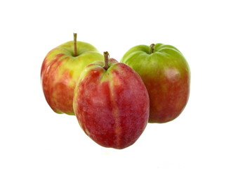 Beautiful natural apple isolated on white.