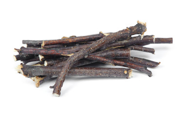 Stack of brushwood isolated