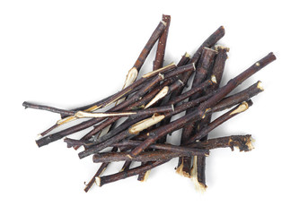 Stack of brushwood isolated