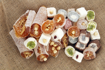Turkish delight with all mixed delicious