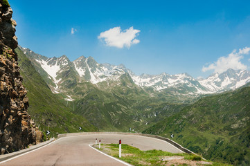 Timmelsjoch, Hochalpenstrasse, Passstrasse, Bergstrasse, Alpen, Südtirol, Italien, Sommer