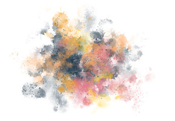 Abstract watercolor brush spatter bot digital art painting soft focus for texture background
