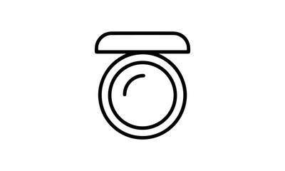 Obraz premium Makeup powder box icon for cosmetics and beauty products