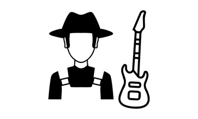 Musicians icon for music performance and entertainment