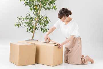 笑顔で荷造り