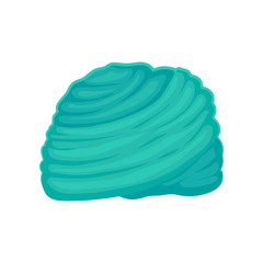 Turquoise turban. Vector illustration on white background.