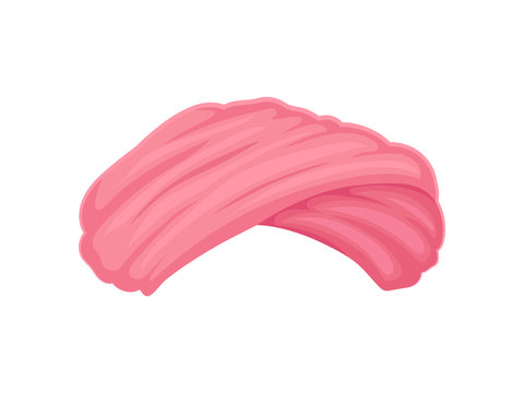 Pink Turban. Vector Illustration On White Background.