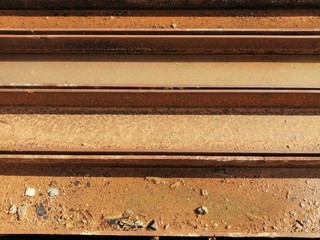 steel has red rust in site yard area for keep material and steel outdor