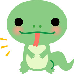 笑顔のトカゲのキャラクター