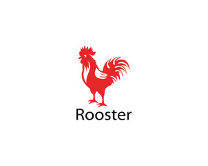 Rooster logo template vector design