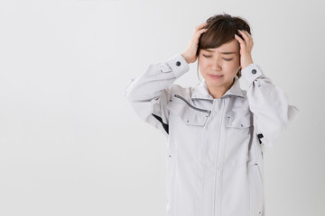 作業服のビジネスウーマン