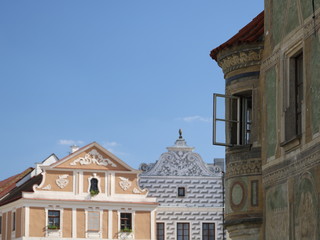 Stadplatz in Telc, Tschechien