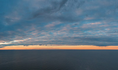 Sunset on the sea.