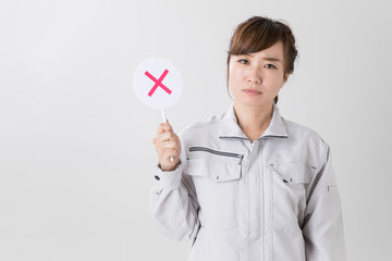 作業服のビジネスウーマン