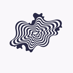 Amorphous elements with the effect of visual distortion.