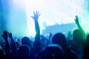 Picture of dancing crowd at music festival