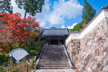 Fototapeta na wymiar 京都　善峯寺の紅葉　観音堂