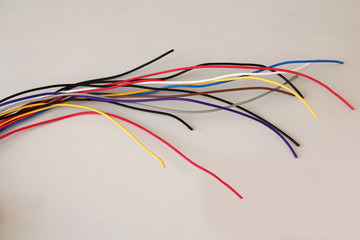 bundle of colored electrical single core wires