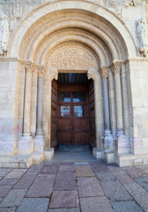 Fototapeta na wymiar Facade of Basilica of San Isidoro de Leon, Spain