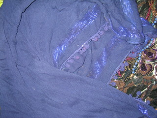 rags fashionable draperies of colored fabrics