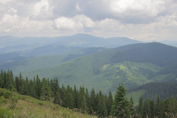 Trekking in the Carpathians, Hike to the border between Ukraine and Romania from Pop Ivan Marmarassky to Pop Ivan Chernogorsky.