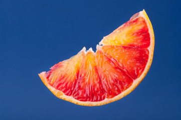 Part of blood red sicily orange. Studio shoot.