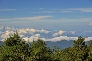 Mountain landscape-Mountain View Resort in the Taichung County,Taiwan.