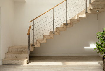Fototapeta na wymiar Wooden modern stairs