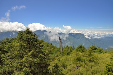 Mountain landscape-Mountain View Resort in the Taichung County,Taiwan.