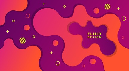 Abstract Dynamic Modern Fluid Liquid gradient background template