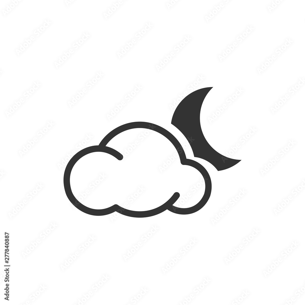 Poster weather icon template color editable. weather symbol vector sign isolated on white background. simpl