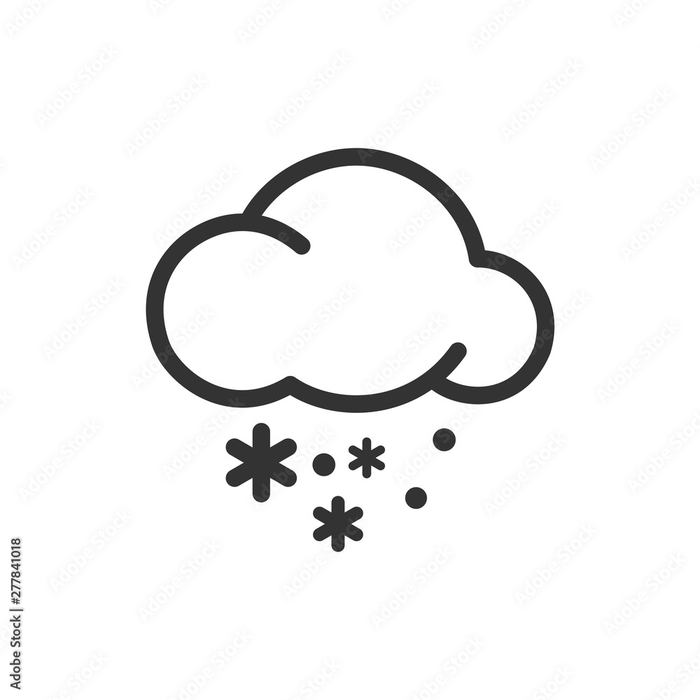 Poster Weather icon template color editable. Weather symbol vector sign isolated on white background. Simple logo vector illustration for graphic and web design.
