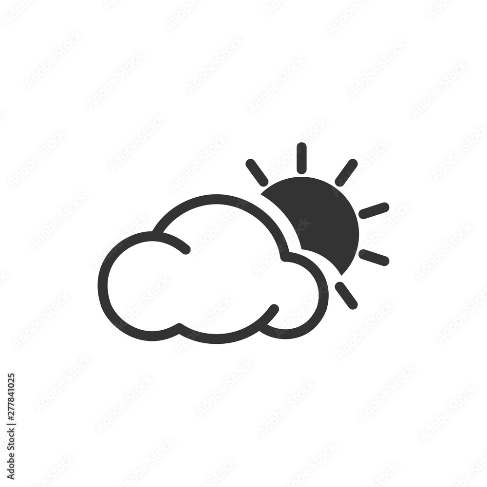 Poster Weather icon template color editable. Weather symbol vector sign isolated on white background. Simple logo vector illustration for graphic and web design.