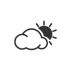 Weather icon template color editable. Weather symbol vector sign isolated on white background. Simple logo vector illustration for graphic and web design.