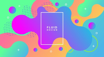 Abstract Dynamic Modern Fluid Liquid gradient background template