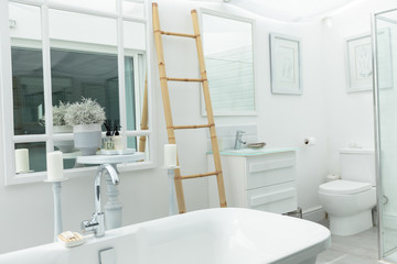 White modern bathroom 