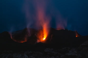 Stromboli active volcano
