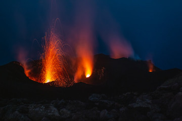 Stromboli active volcano